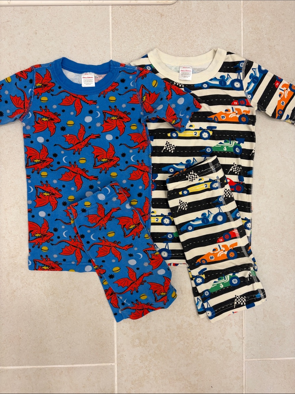 Hanna Andersson Dragon and Racecar Pajama Bundle - Organic Cotton